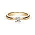 Кольцо из желтого золота с бриллиантом 0,29 ct