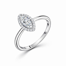 Кольцо ALROSA  из белого золота с бриллиантами 0,6 ct