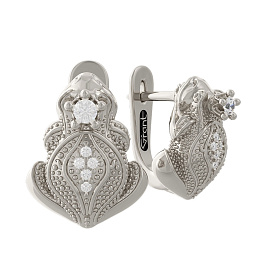 Серьги из белого золота