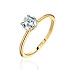 Кольцо из желтого золота с бриллиантом 0,74 ct