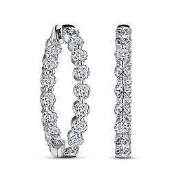Серьги ALROSA  из белого золота