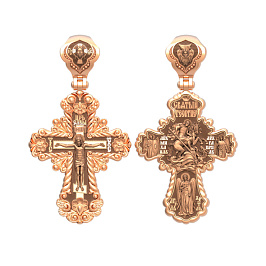 Крест из розового золота