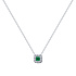 Колье из белого золота с изумрудом 0,31 ct