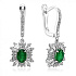 Серьги с бриллиантами и изумрудами