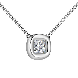 Колье ALROSA  из белого золота с бриллиантом 0,27 ct