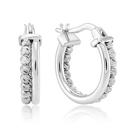 Серьги из белого золота