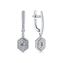 Серьги из белого золота с бриллиантами 0,233 ct