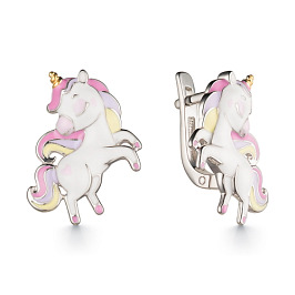 Серьги из желтого серебра