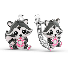 Серьги из белого серебра