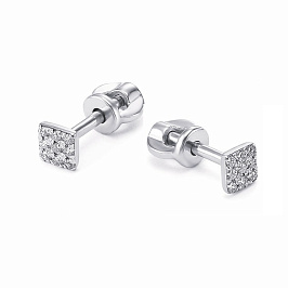 Серьги из белого золота