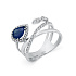 Кольцо из белого золота с сапфиром 0,909 ct