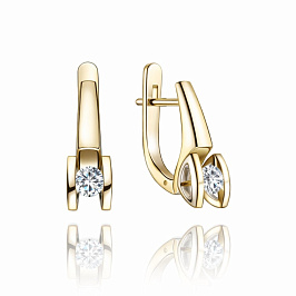 Серьги из золота с бриллиантами 0,31 ct