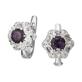 Серьги из белого золота со шпинелью 1,43 ct