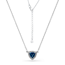 Колье из белого золота с топазом 0,427 ct