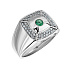 Кольцо из белого золота с изумрудом 0,24 ct