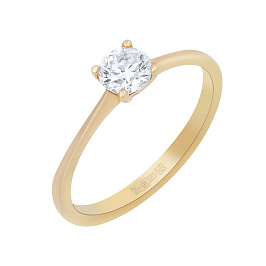 Кольцо DANAYA  из белого золота с бриллиантом 0,19 ct