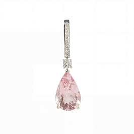 Серьги из белого золота с морганитами 6,79 ct