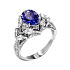 Кольцо из белого золота с танзанитом 0,76 ct