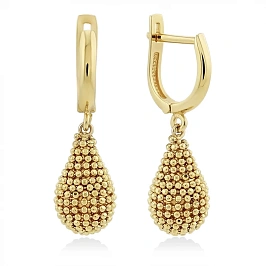 Серьги длинные из золота