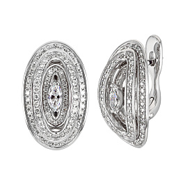 Серьги из белого золота с бриллиантами 0,4 ct