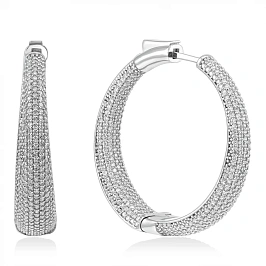 Серьги конго из золота с бриллиантами