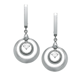 Серьги из белого золота с бриллиантами 0,33 ct