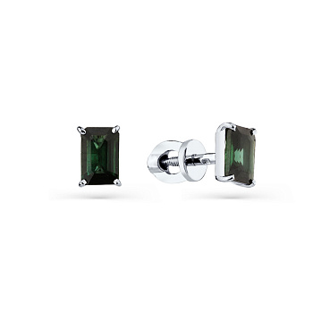 Серьги из белого золота с турмалинами 1,282 ct