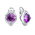 Серьги из белого золота с аметистами 14,5 ct