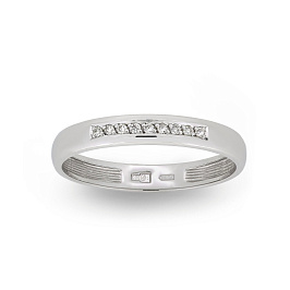 Кольцо из белого золота с бриллиантами