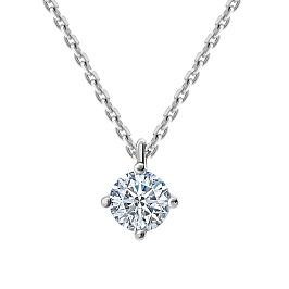 Колье DANAYA  из белого золота с бриллиантом 0,3 ct