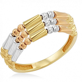 Кольцо из комбинированного золота (16.5)