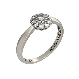 Кольцо из белого золота