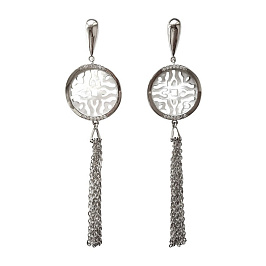 Серьги из белого серебра