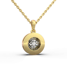 Подвеска из желтого золота с бриллиантом 0,045 ct