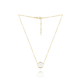 Колье из желтого золота с горным хрусталем 0,48 ct