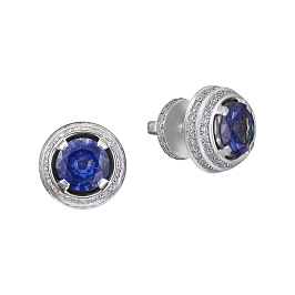 Серьги из белого золота с сапфирами 1,15 ct