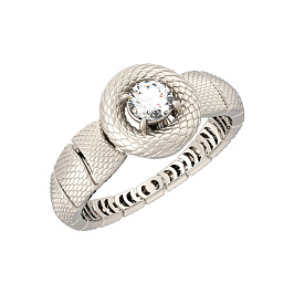 Кольцо из белого золота с бриллиантом 0,192 ct