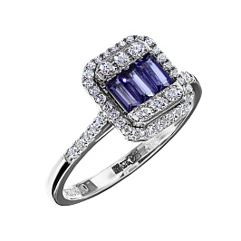 Кольцо из белого золота 0,3 ct