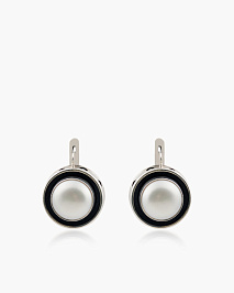 Серьги из серебра с жемчугом