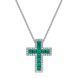 Крест из белого золота