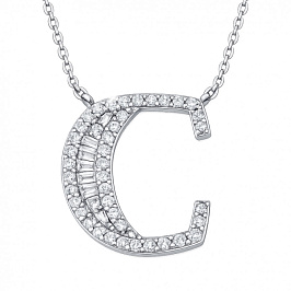 Колье буква-C с бриллиантами (42.0)