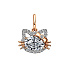 Подвеска из розового золота с фианитами 0,222 ct