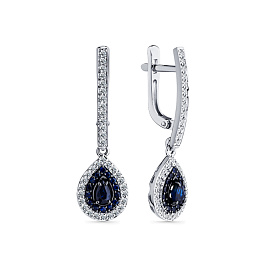 Серьги из белого золота с сапфирами 0,482 ct