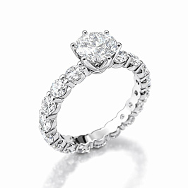 Кольцо из белого золота с бриллиантами 0,82 ct