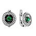 Серьги из белого золота с изумрудами 0,395 ct