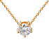 Колье DANAYA из желтого золота с бриллиантом 0,5 ct