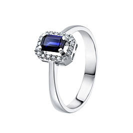 Кольцо из белого золота с сапфиром 0,54 ct
