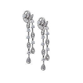 Серьги из белого золота