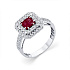 Кольцо из белого золота с рубинами 0,468 ct