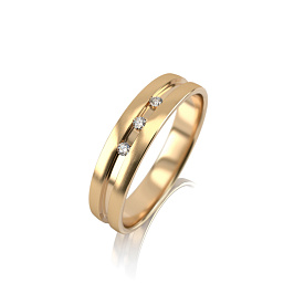 Кольцо из желтого золота с бриллиантами